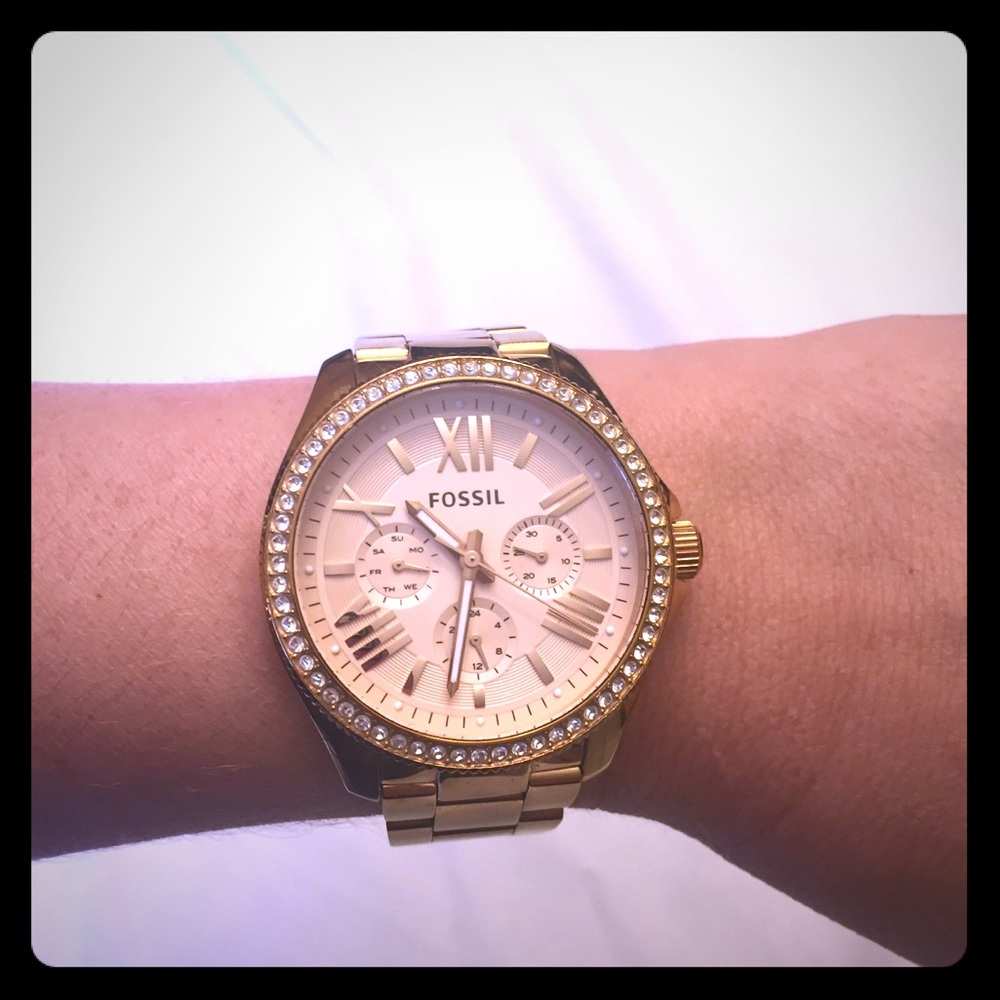 Rose Gold Fossil Watch